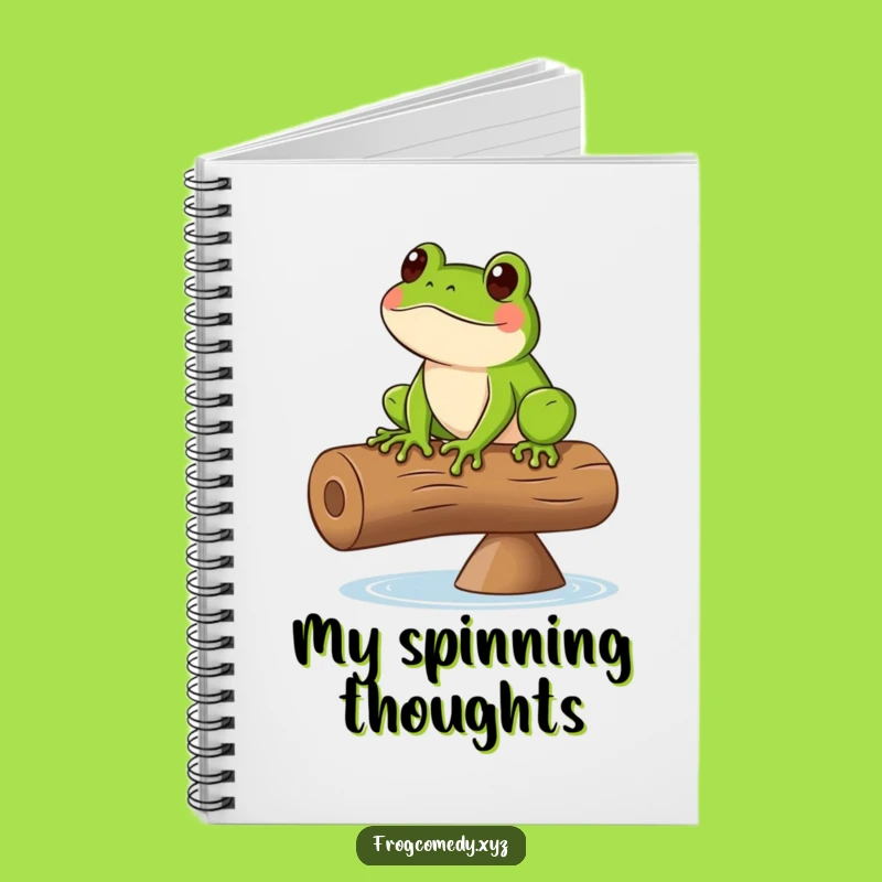 Funny Frog Balancing Log Notebook: Whimsical Journaling, Perfect Funny Gift