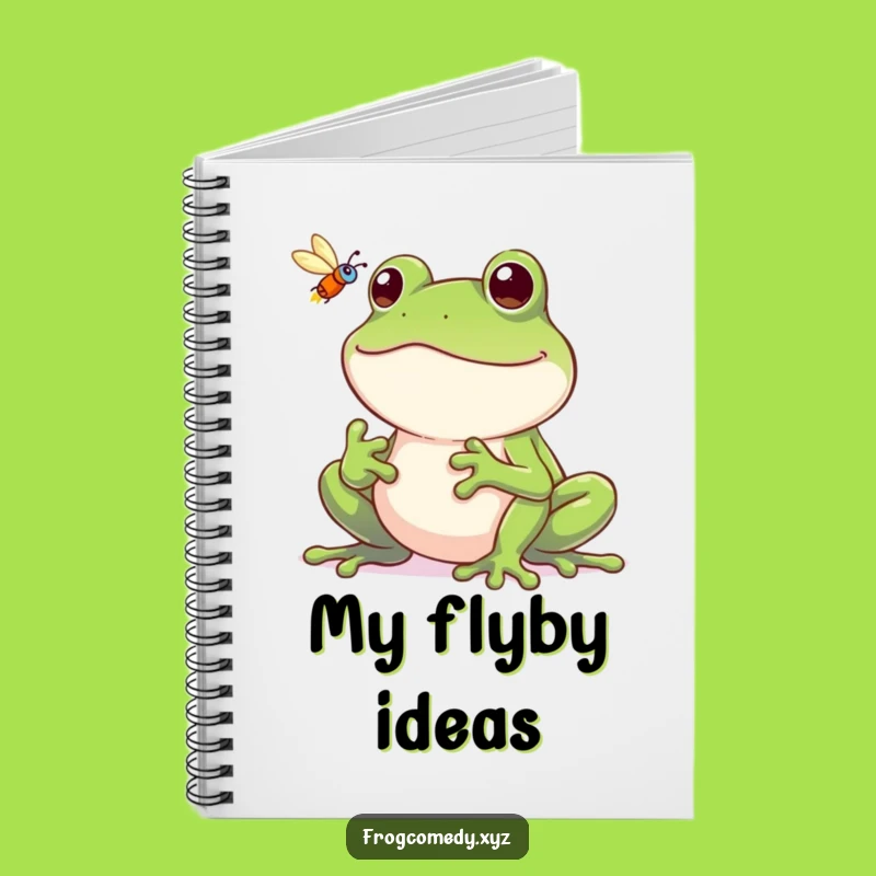Funny Frog Fly Notebook: Jot Down Witticisms with Grinning Cover, Great Funny Gift