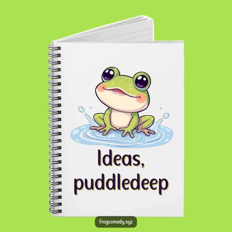 Funny Frog Splashing Notebook: Jot Down Ideas with Amphibian Fun, Great Funny Gift