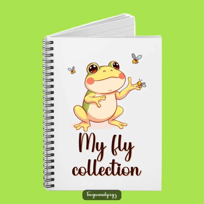 Funny Kawaii Frog Notebook: Jot Down Ideas with a Juggling Fly Friend