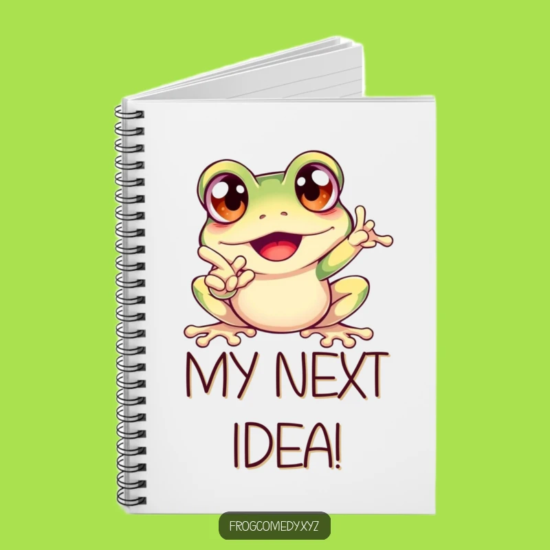 Funny Excited Frog Notebook: Pointing Design, Perfect Funny Gift Idea