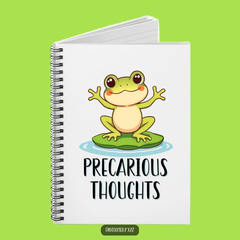 Funny Kawaii Frog Notebook - Jot Down Balanced Thoughts