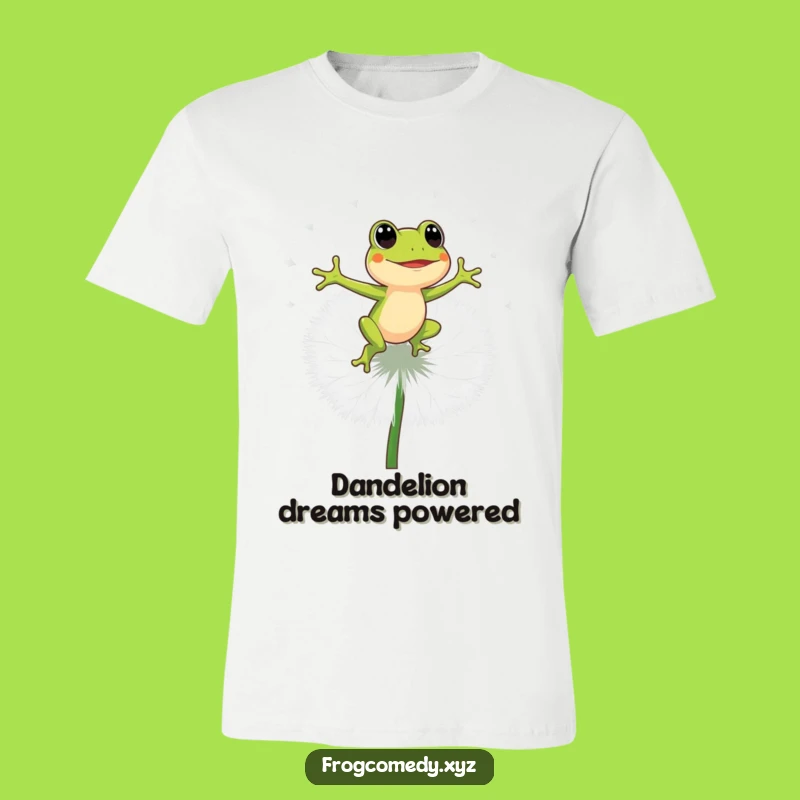 Funny Energetic Frog Tee - Dandelion Bounce Fun Gift