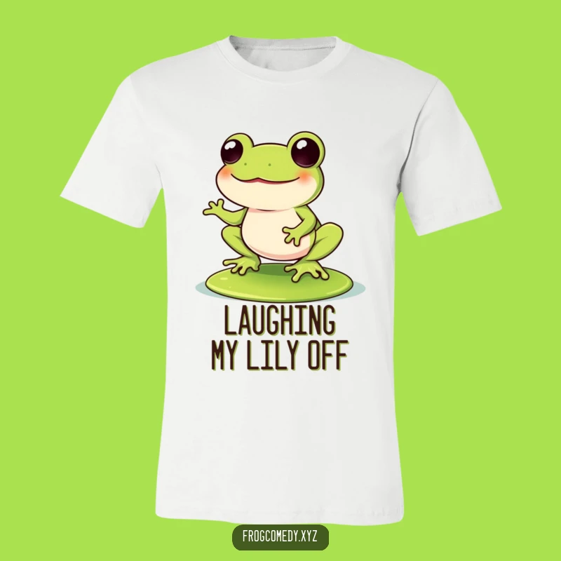 Funny Kawaii Frog Lily Pad T-Shirt: Wobbling Laughter Humor, Ideal Funny Gift
