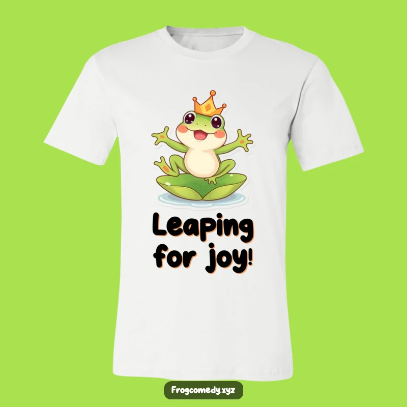 Funny Kawaii Frog T-Shirt: Royal Leap Design, Ideal Funny Gift for Joyful Souls