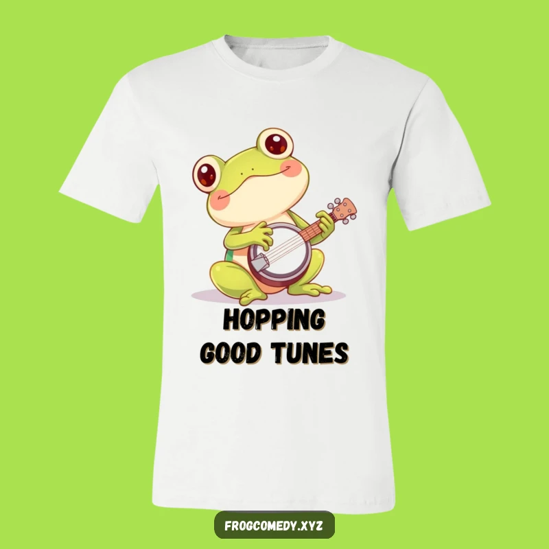 Funny Kawaii Frog Banjo T-Shirt: Musical Amphibian for a Hilarious Look