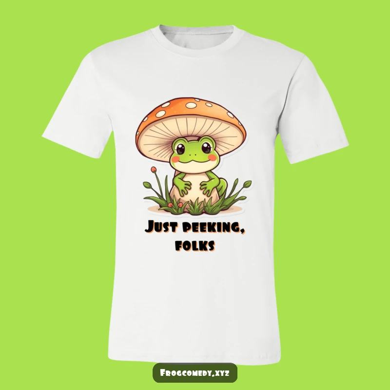 Funny Kawaii Frog Mushroom T-Shirt: Cute and Humorous Tee