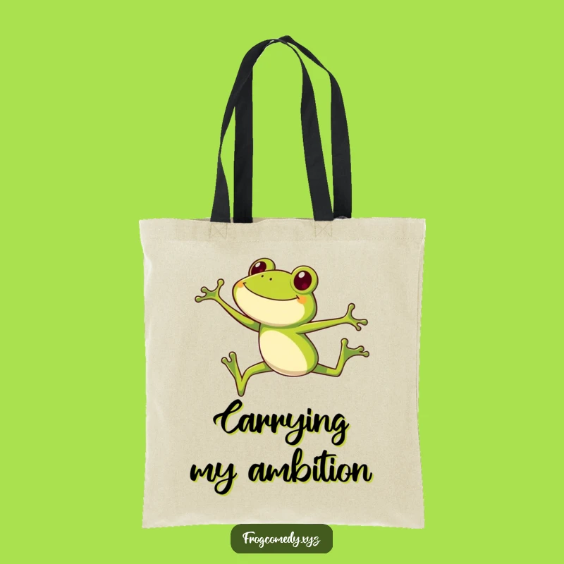 Funny Frog Long Legs Tote Bag: Hilarious High Jump Accessory for Everyday