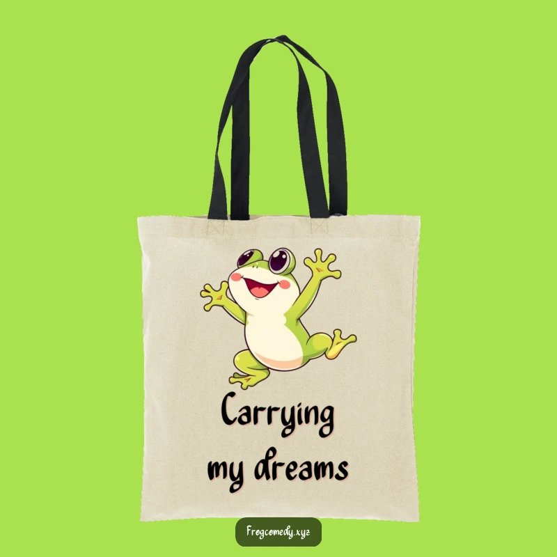 Funny Kawaii Frog Tote Bag - Carry Your Joy & Essentials