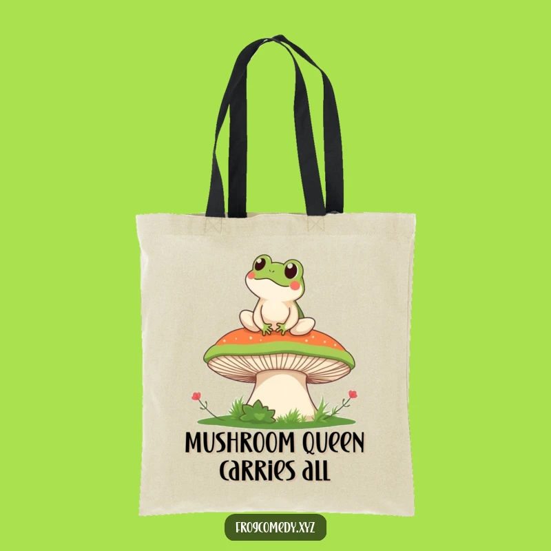 Funny Kawaii Frog Mushroom Tote Bag: Stylish & Practical Gift for All