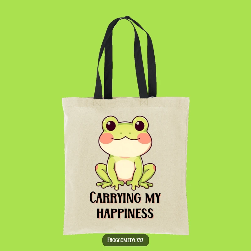 Funny Wiggling Frog Tote Bag: Carry Your Happiness Around