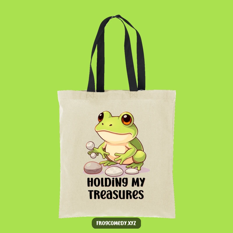 Kawaii Frog Juggling Tote Bag: Funny & Practical Carry-All