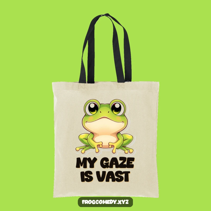 Funny Kawaii Frog Tote Bag: Carry Your Amazement, Great Funny Gift