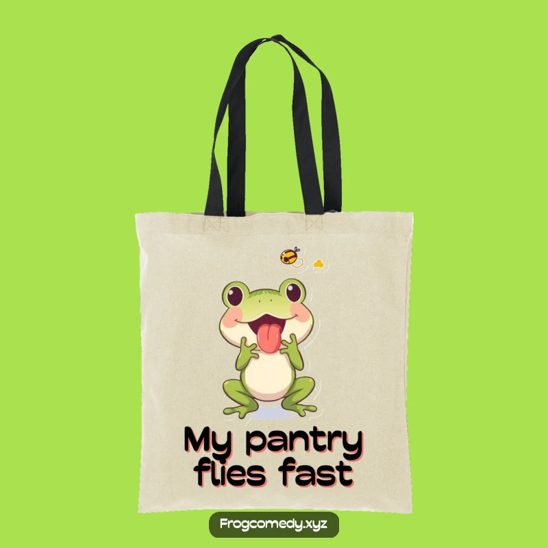 Funny Frog Fly Catcher Tote Bag: Carry Your Catch with Style